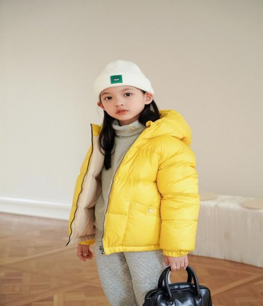 

doubleside wear down jacket for girls boys parka kids girl hooded coats children039s outerwear clothes6589761, Blue;gray