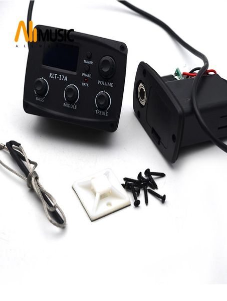 

klt17a acoustic guitar eq preamp 7048mm with digital procedding tuner 3 band eq equalizer with tuner guitar pickup4472404
