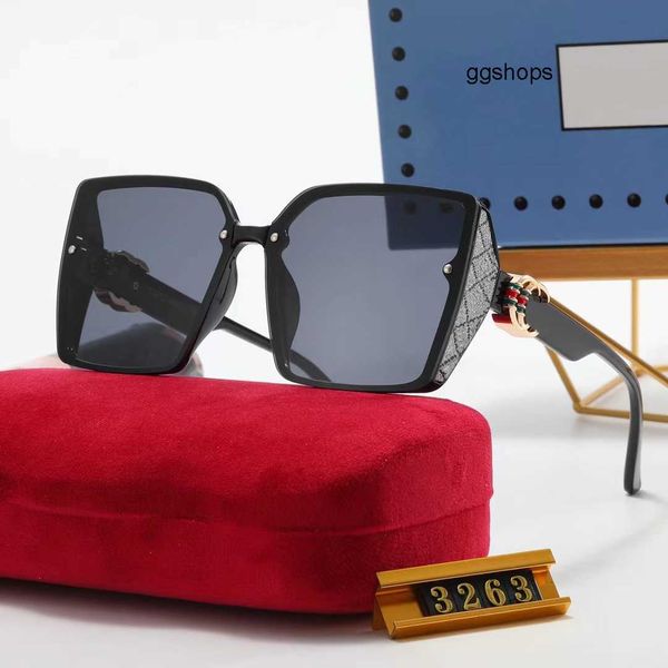 

for ggly classic designer sunglasses polarized lens woman fashion summer beach glasses full frame letter man rectangle design 4 optional wit, White;black