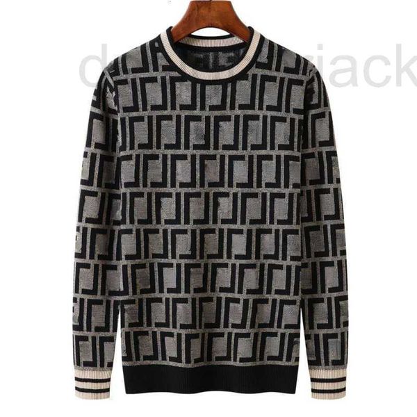 

men's sweaters designer winter wool sweater men women jacquard embroidery sweatshirt round neck pullover coat long-sleeved knittshirt w, White;black