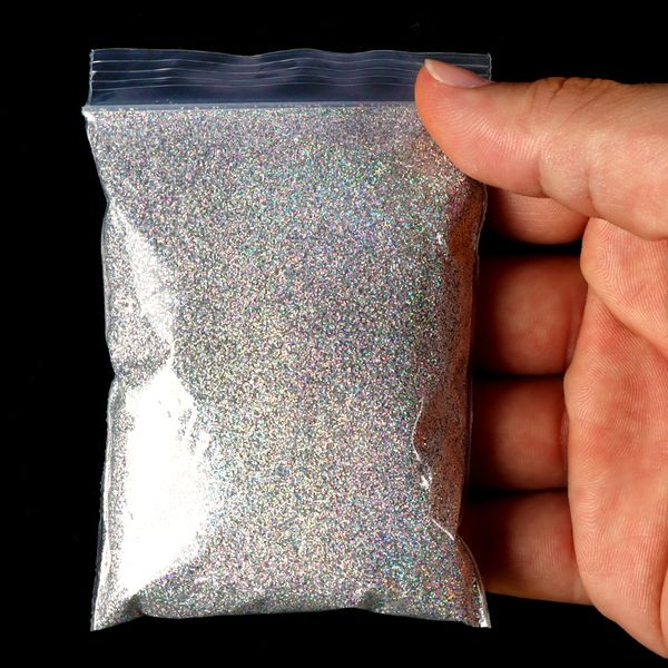

nail glitter 50g holographic gold silver shiny nail glitter craft powder for nails sparkly pigment diy decoration laser dust bulk wholesal 2, Silver;gold