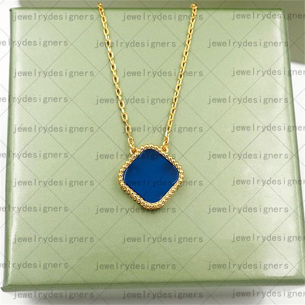 

classic fashion pendant necklaces for women elegant 4/four leaf clover necklace choker chain designer jewelry 18k plated gold designer neckl, Silver