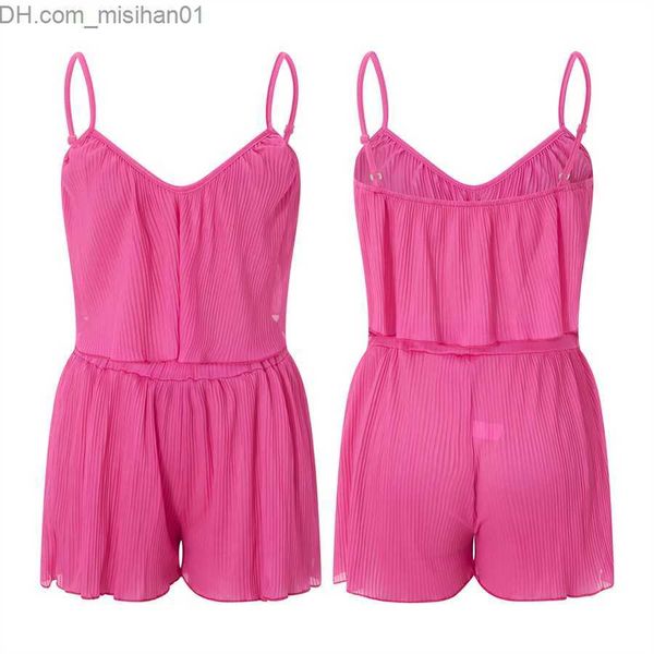 

women's sleep lounge women's two-piece pajama set summer solid color casual wear sleeveless v-neck strap camisole and shorts pajam