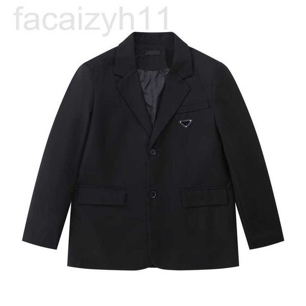 

men's suits & blazers designer 2023 blazer for men classic work coats jackets spring and autumn new triangle metal badge embroidery loo, White;black