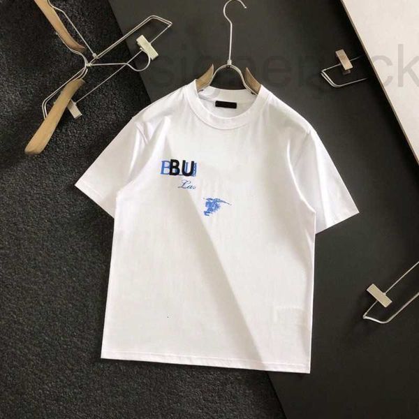 

men's t-shirts designer trendy brand mens t shirt letter stacked horse print short sleeved designer t men women round neck tee cotton o, White;black