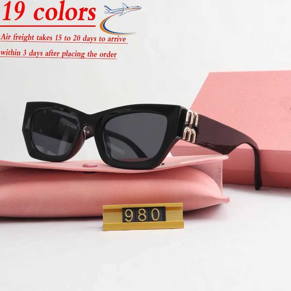 

2023 square sun glasses sunglasses women designer luxury man women waimea miu sunglasses classic vintage uv400 outdoor with box and case 19, White;black