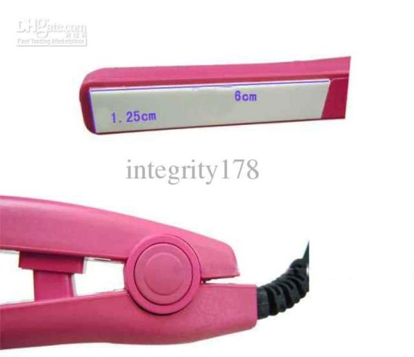

whole lowest hair straightening ceramic flat iron straightener mini protalbel hair tools dhl5615882, Black