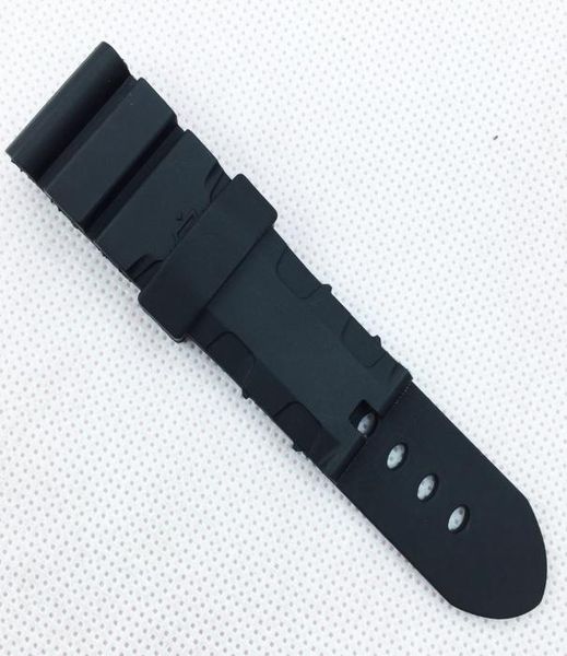 

26mm 120mm75mm fashion black silicone rubber water proof sport band strap for pam lunminor radiomir watch2205123, Black;brown