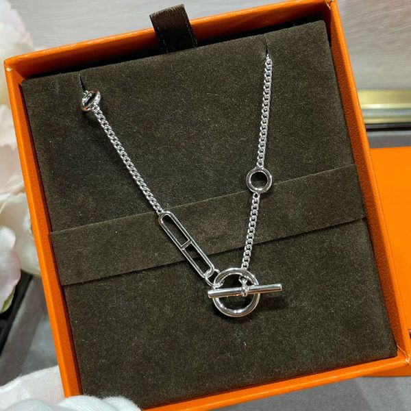 

dupe brand jewelry 925 sterling silver h peandant chain choker necklace for women