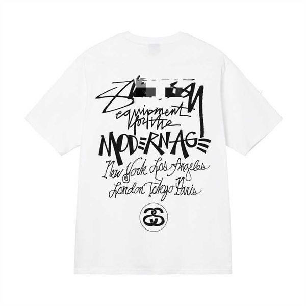 

stussys tees 2023 summer new european and american t-shirt shirts fashion dice printed men's short sleeve foreign trade ucqk, White;black