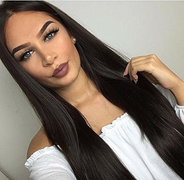 

360 lace frontal wig human hair lace front wigs with baby hair peruvian remy human hair pre plucked bleached knot 1507650320, Black;brown
