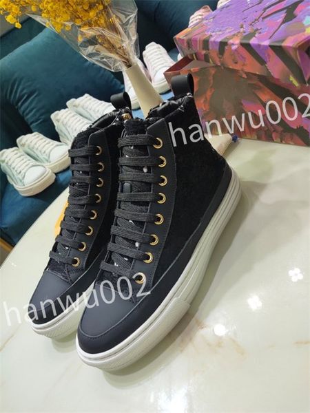 

2023 luxury trainer casual shoes sports shoes golden fashion men women casual shoes white leather flat shoes size 35-41 dc220514, Black