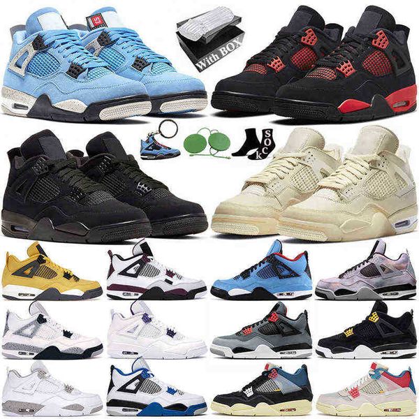

men basketball shoes jumpman 4s red thunder university blue sail black cat cactus jack 4 bordeaux mens womens outdoor sports trainers