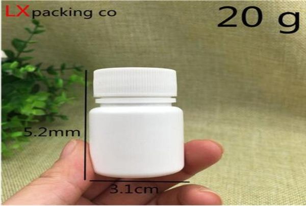

200 pcs 20 ml white plastic bottles empty pill packing bank 3602965