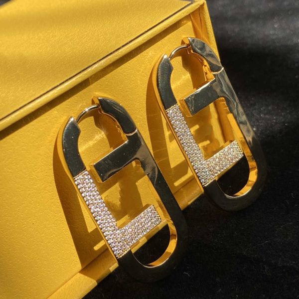 

pendant designer letter stud earrings luxury brand women earrings suitable for wedding party jewelry accessories3, Golden;silver