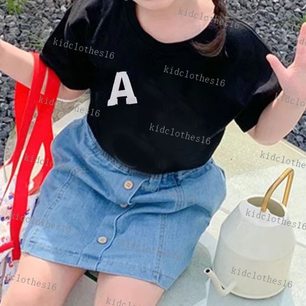 

t-shirts baby designer kid tshirts summer girls boys fashion tees children kids casual letters printed t shirts luxury brand family outfit, Blue