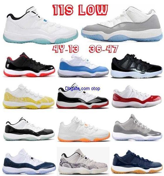 

low 11 11s yellow snakeskin cherry basketball shoes cement grey bred legend blue unc 72-10 concord men women xi citrus closing ceremony vars