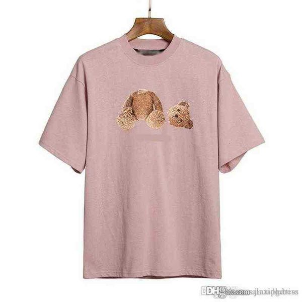 

summer men and womens t shirts stylist tees same palm palms angels printed short sleeve truncated bear t shirt2680 s07 e32, White;black