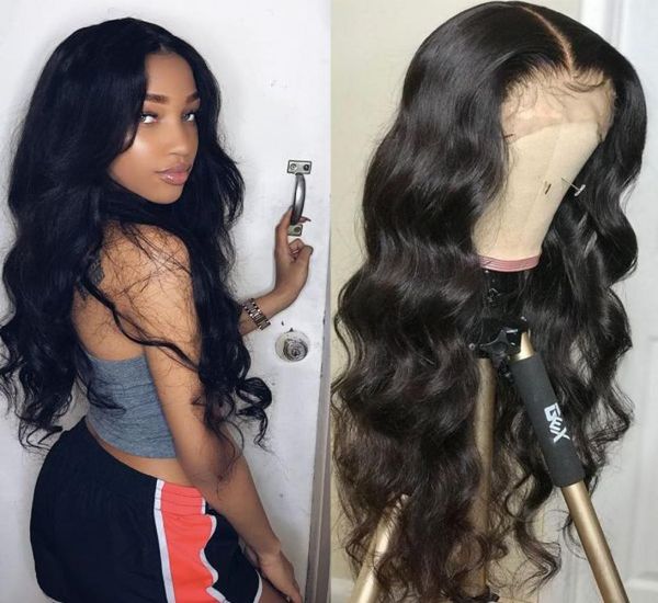 

raw indian virgin human hair lace front wig body wave full lace wigs brazilian natural color full lace human hair wigs2360515, Black;brown