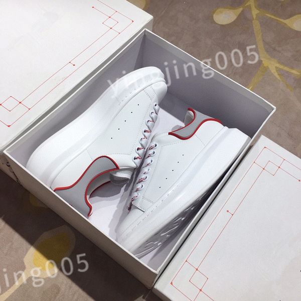 

new luxury out of office white shoes designer women sneakers mixed color lace up flat casual men spring autumn walking shoes size 35-45 hl21, Black