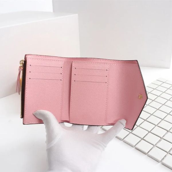 

leather wallet for women multicolor short card holder womens purse classic zipper pocket wholesale purses original box wallets, Red;black