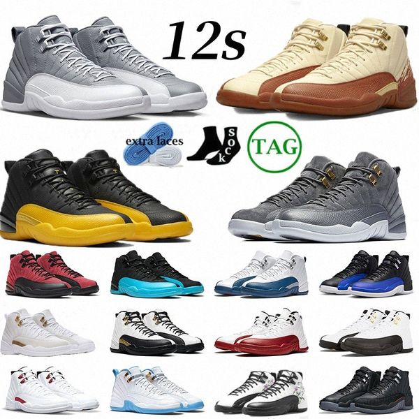 

12s floral mens basketball shoes stealth 12 retro hyper royal university blue dark concord gym red flu game the master taxi easter men thlm#