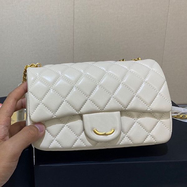 

flap bag classic designer 20/24cm women cf camellia adjustable buckle real leather gold metal hardware chain quilted crossbody shoulder hand