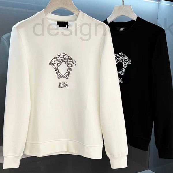 

men's hoodies & sweatshirts designer fashion sweatshirt designer sweater medusa print long sleeved t shirt men women round neck hip-hop, Black
