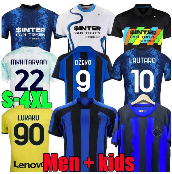 

xxxl 4xl lukaku soccer jerseys 20 21 22 23 24 barella vidal lautaro eriksen inters dzeko correa away 115th milans uniforms 2023 2024 men ki, Black;yellow