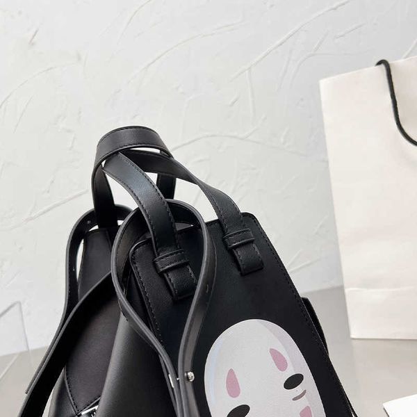 

designer women bag bagpack handbags female faceless men's large capacity cartoon spirited away backpack single shoulder bag 0404, Red;black