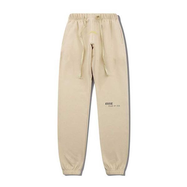 

2023 new autumn winter pants sweatpant hight street fashion brand ess men's and women's cotton trousers rubber letter print 3czr, Black