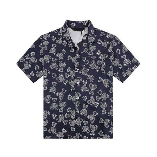 

mens polo shirts designer graphic t shirt womens bear printed tee t-shirts l8h4, White;black