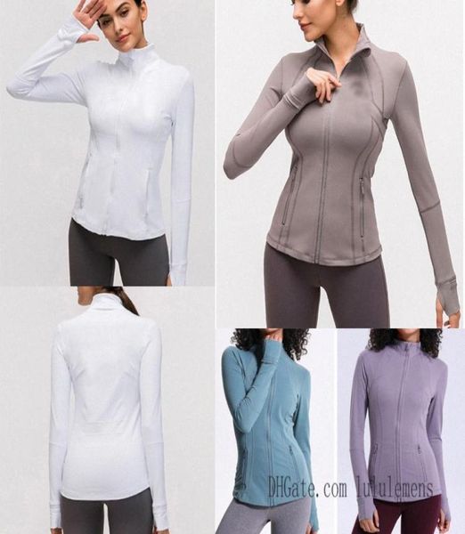 

lu womens long sleeves yoga sports jackets stretch zipper running long-sleeved designer jacket for women d4gs#7943508