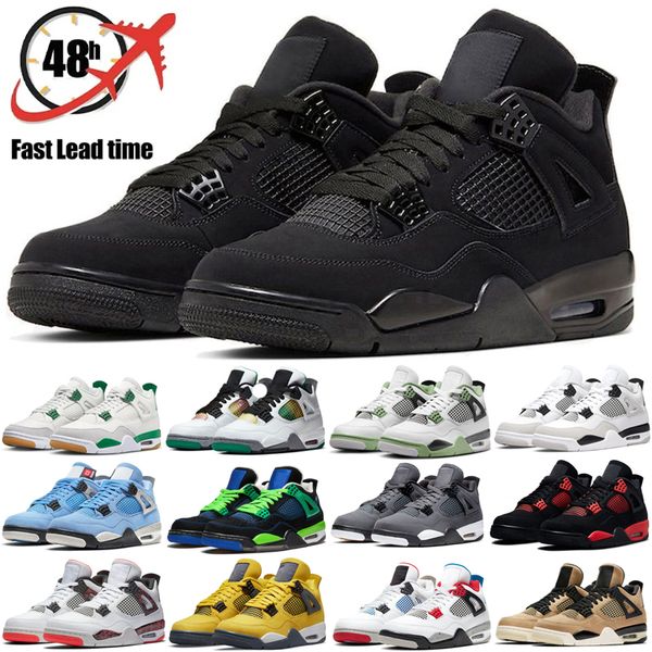 

with box jumpman 4s men basketball shoes cardinal red university blue lightning black cat fire red white oreo retro things sports sneakers w