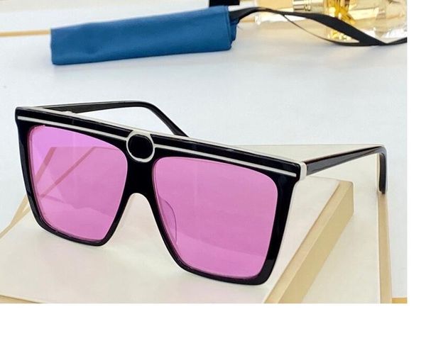 

2023 women men sunglasses black plank full frame pink square glasses available with box, White;black