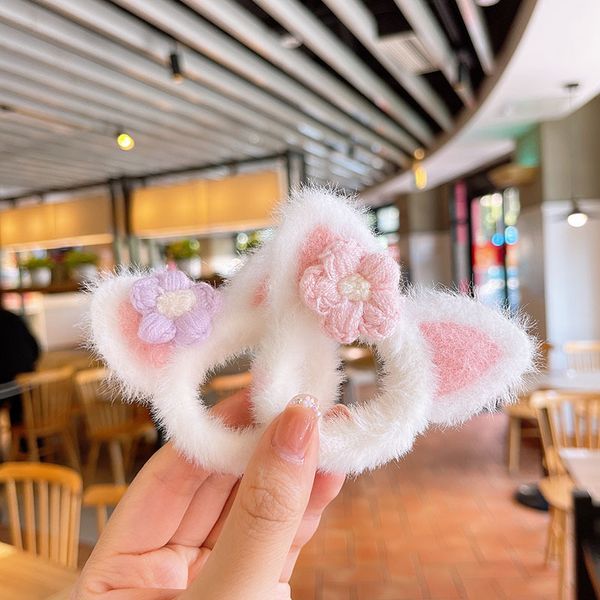 

fashion blogger designer jewelry lingna beier knitted bb clip girl cute cartoon fox ear bang clip side clip headwear clips barrettes wholesa, Golden;silver