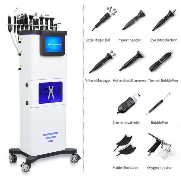 

12in 1 h2o2 aqua peeling small bubble pore cleaner oxygen jet peel hydro microdermabrasion facial machine