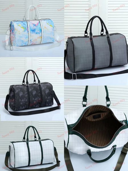 

printed flower grid shoulder bag handbag luxury hand luggage bag designer long bucket totes overnight travel storage bags