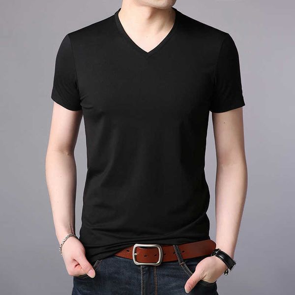 

burton polo men's t-shirt pullover modal slim solid color v-neck short sleeve, White;black