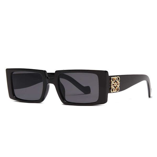 

2022 new square small frame sunglasses for women's fashion trend network red sunvisor glasses, White;black
