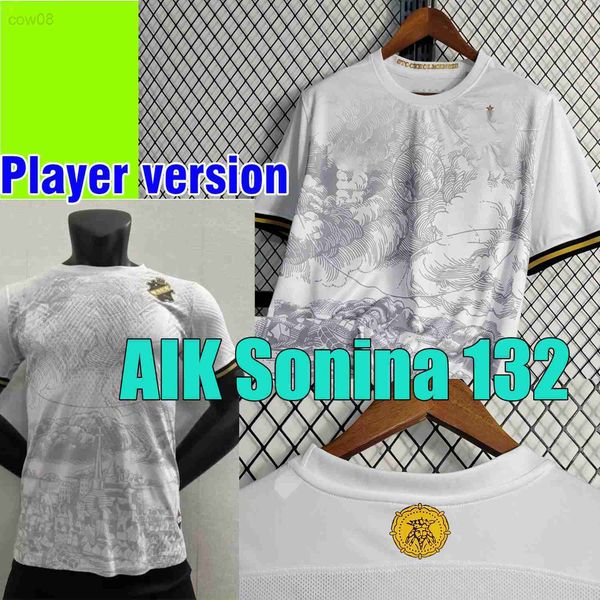 

men's t-shirts tees aik sonina 132nd anniversary soccer jerseys special fischer hussein otieno guidetti haliti history jersey football, White;black