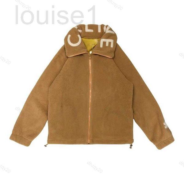 

men's jackets designer ce jacket autumn winter new neckline letter print british towel embroidery small badge flannel shirts women&#039, Black;brown