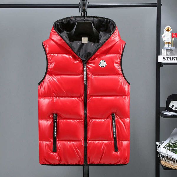 

fashion design men's and women's waistcoat autumn winter warm coat hooded waistcoat casual sports everything asian size -6xl, Black;white