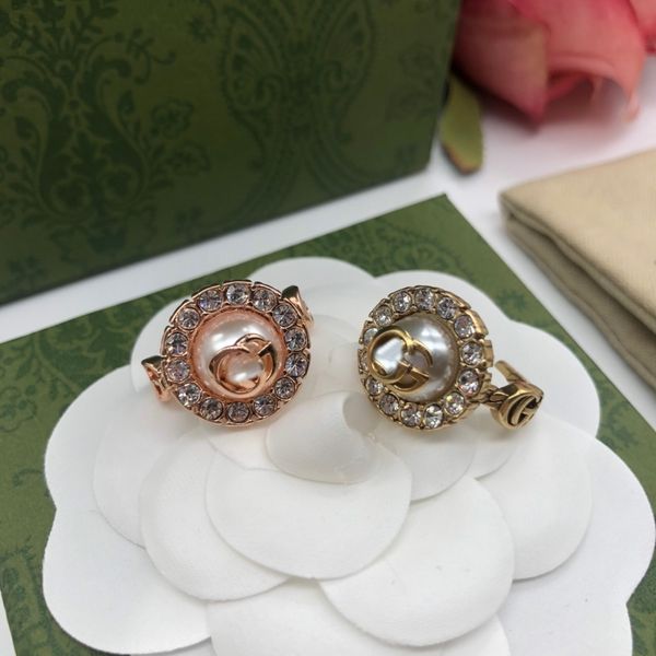 

designer branded jewelry rings womens gold silver plated copper finger adjustable ring women love charms wedding supplies luxury accessories