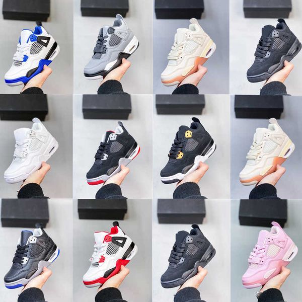 

sp sail infant kids basketball shoes cool grey royalty 4s toddler sneakers motorsports alternate big boys and gilrs trainers size 4y, Black