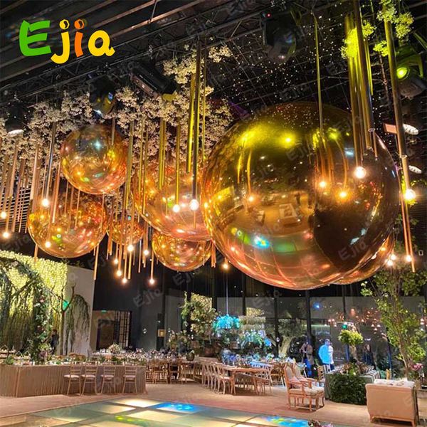 

2022 selling inflatable large decorative mirrors ball christmas mirror sphere ball for party wedding decoration