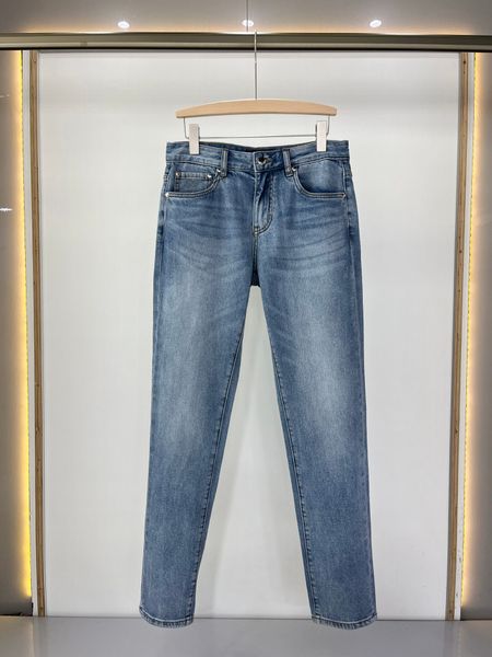 

designer men's jeans high street denim washed straight jeans men's fashion sports pants vintage loose pants asia size -2xl, Blue