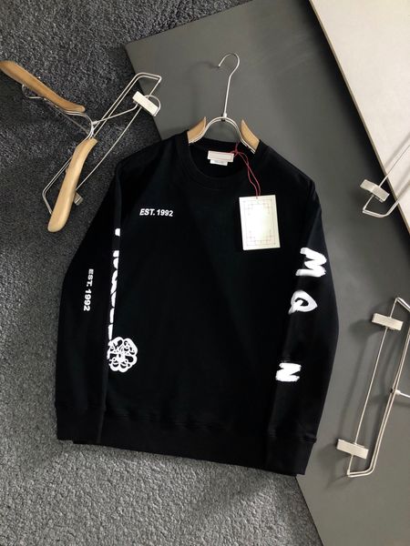 

designer hoodie men sweatshirt mens clothing high street print hoodies fashion streetwear pullover lovers clothing long sleeve sweatshirts, Black