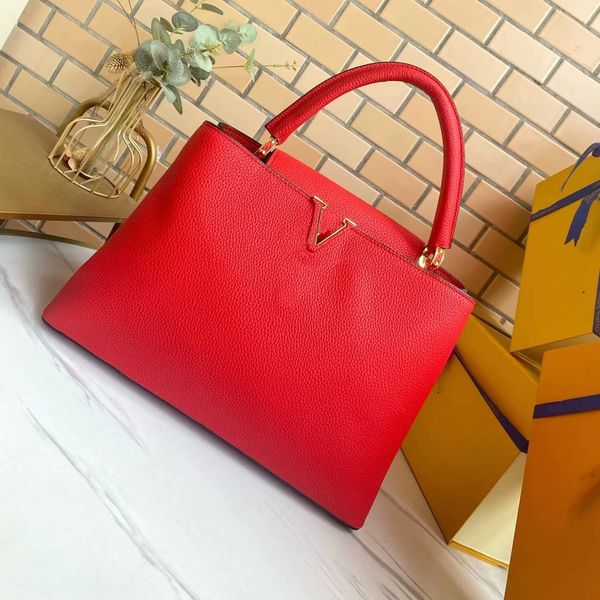 

V red lady high-end fashion bag large-capacity handbag luxury fashion all-match messenger shoulder bag designer bag beach bag evening bag multi-color M48870