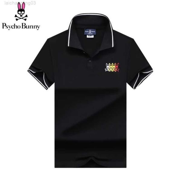 

psycho bunny designer polo shirt psychological rabbit letter neck t-shirt casual men's fashion skeleton european standard size4z4d, White;black